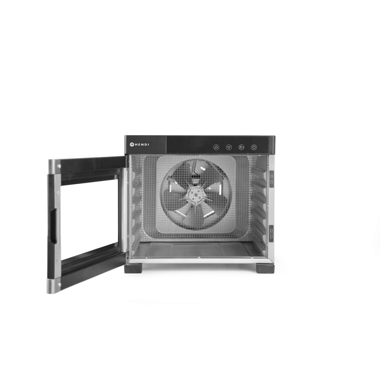 Deshidrator alimente Hendi Profi Line, 550 W, 6 tavi inox, temperatura reglabila 35-75 C, Gri, timer, panou de control digital - Image 3