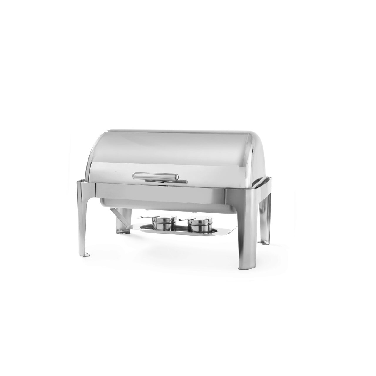 Chafing dish cu capac Rolltop, Gastronorm 1/1, 9lt, inox, 66x49x(H)46 cm, Hendi, include 2 suporturi pentru combustibil incalzire - Image 3