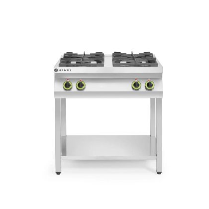 Aragaz profesional pe gaz Hendi Kitchen Line cu 4 arzatoare fara cuptor 800x700x(H)900 mm