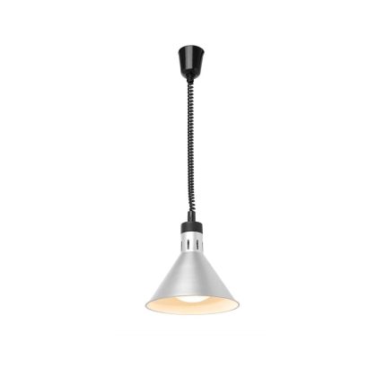 Lampa de caldura conica, argintie ø275x(H)250 mm, 230V, 250W