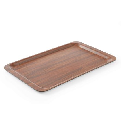 Tava servire dreptunghiulara 37x53 cm, lemn armat cu strat anti-alunecare, Hendi, potrivita si pentu uz profesional