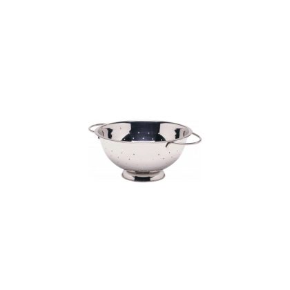 Colander Hendi, otel inoxidabil, cu baza si 2 manere, 280x(H)135 mm