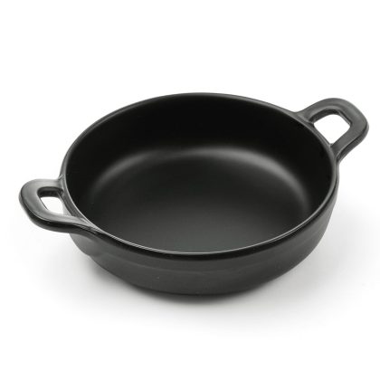 Vas servire in forma de mini-tigaie cu 2 manere, 189x147x(H)37 mm, melamina, Hendi Little Chef