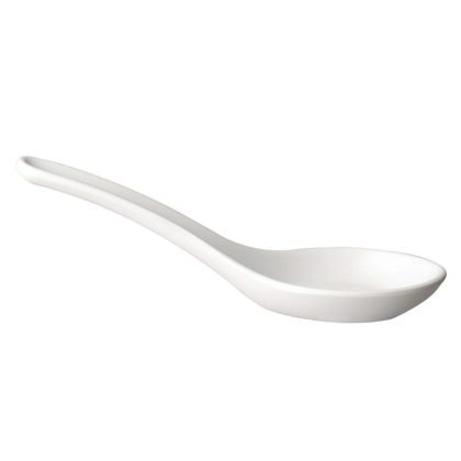 Lingurita din melamina pentru aperitive, Hendi, alb, 130x45mm