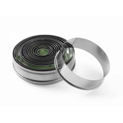 Set 14 forme pentru patiserie / prajituri rotunde, Hendi, diametre 21-112 mm