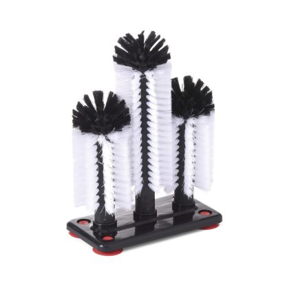 Set 3 perii spalare pahare, din plastic, 90x100x(H)180/250/180 mm, Hendi