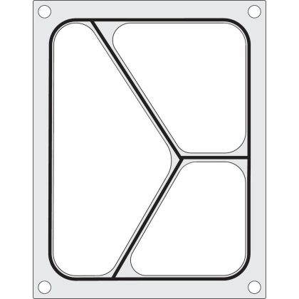 Matrita sigilare pentru un recipient cu trei compartimente 227x178 mm
