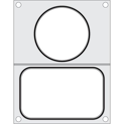 Matrita sigilare pentru un recipient cu un compartiment 178x113 mm + pentru un recipient de supa ø115 mm