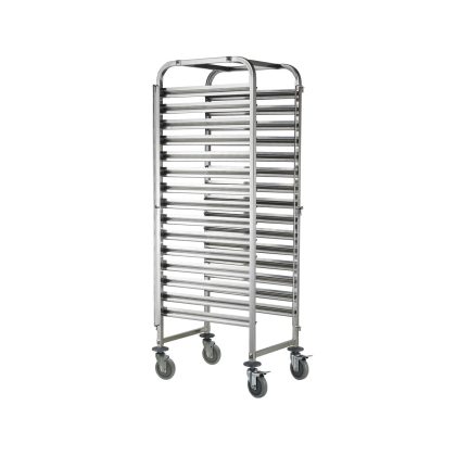 Carucior debarasare tavi, capacitate 15 tavi x GN 1/1(530x325mm), inox, 615x450x(H)1695 mm, Hendi