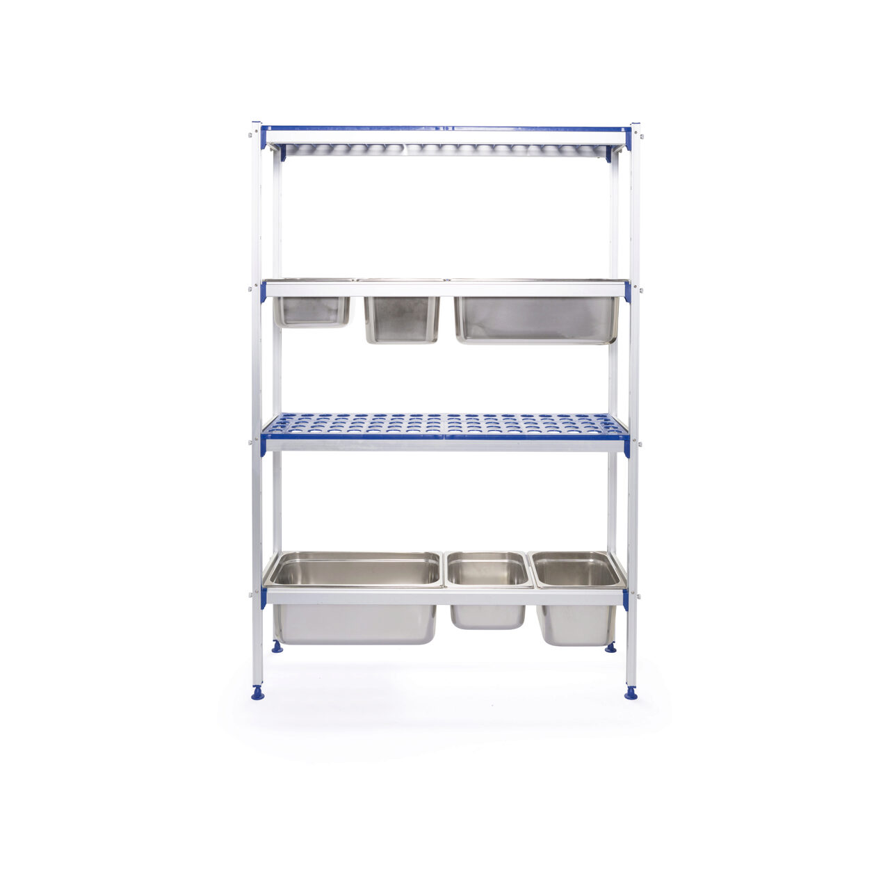 Raft depozitare din aluminiu pentru tavi GN