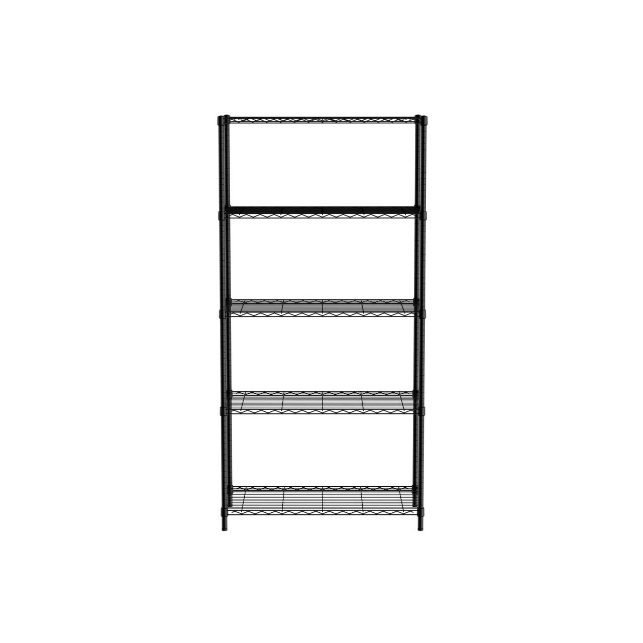 Raft depozitare metalic Hendi, 5 polite, negru mat, 455x910x(H)1830mm