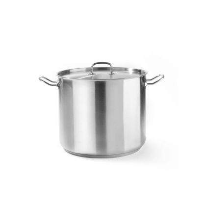 Oala inalta cu capac 37 Lit ,36 cm diametru x 36 cm inaltime, inox 18/8, gama Hendi Profi Line, potrivita si pentru uz profesional