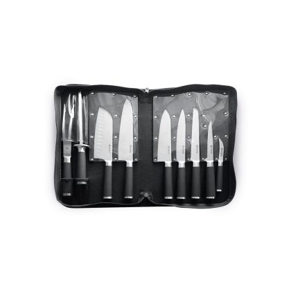 Set promotional cutite, 9 piese, Hendi, Kurt Scheller Edition, lame inox cu rezistenta foarte mare, geanta suport inclusa
