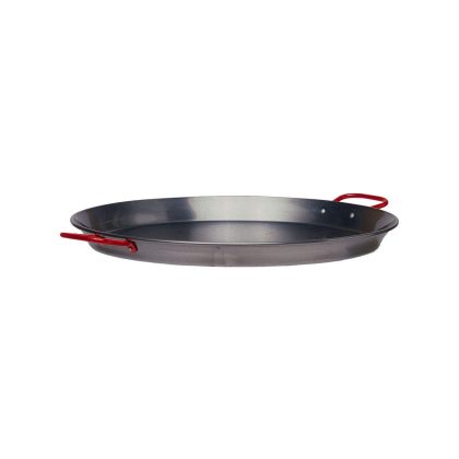 Tigaie mare cu 2 manere, diametru 30 x H 4 cm, din otel, Hendi, ideala pentru paella, pentru echipamente pe gaz