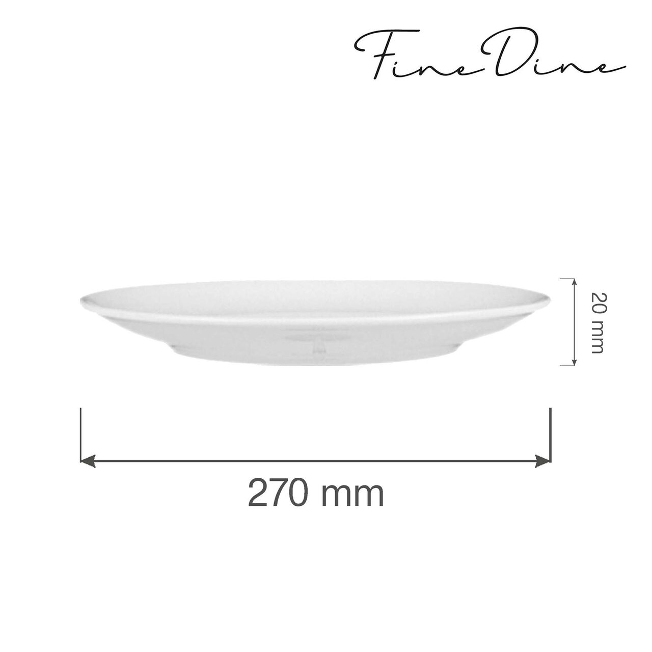 Farfurie Bianco 270 mm Fine Dine - Image 3