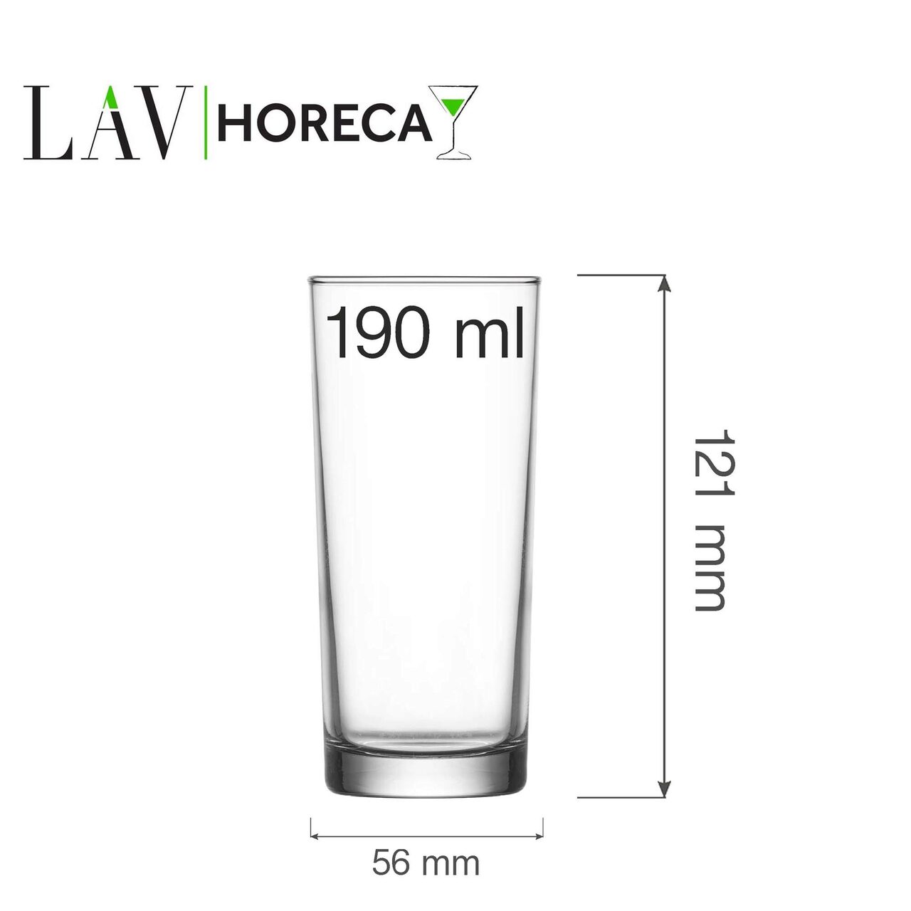 Pahar inalt Berna 190ml, LAV - Image 7