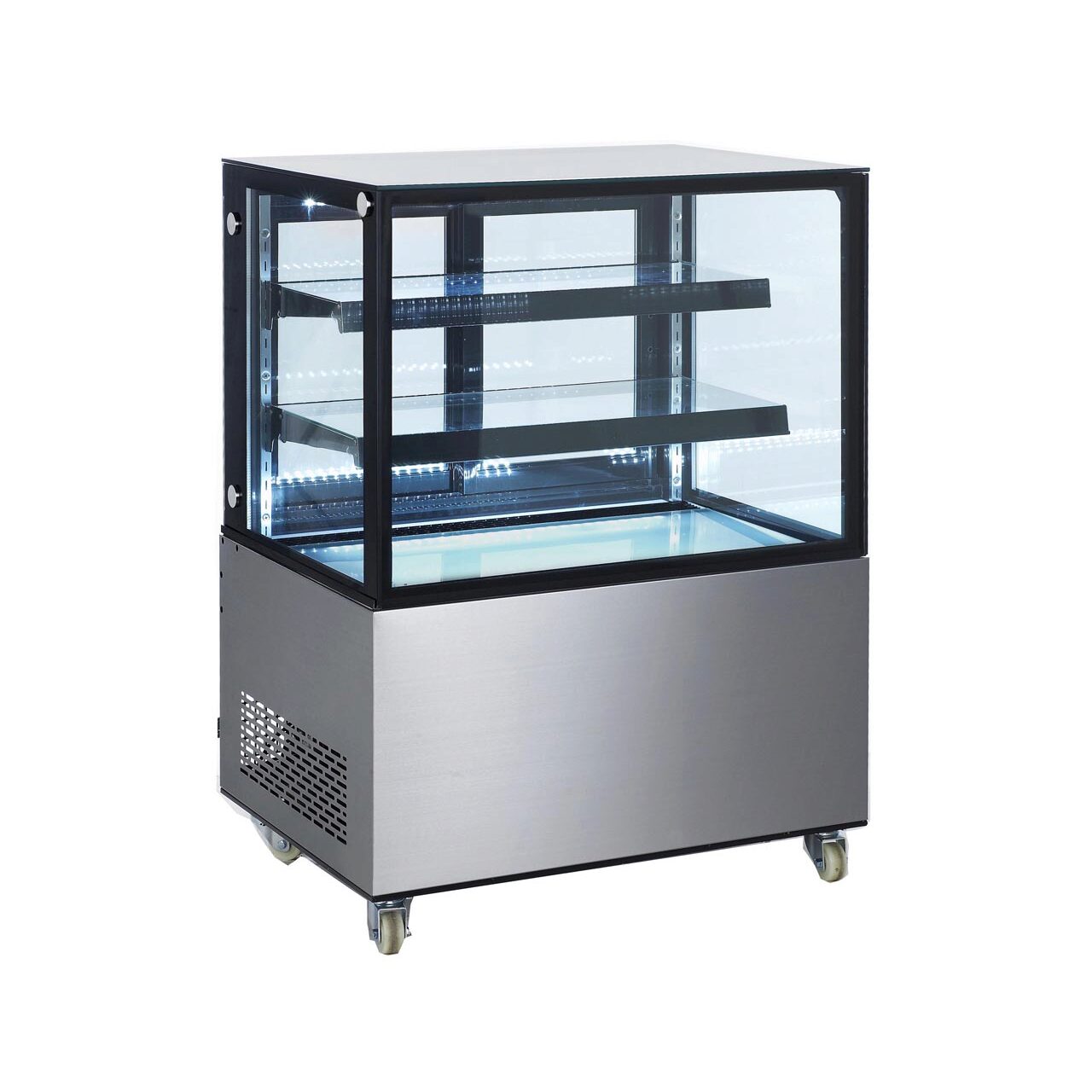 Vitrina frigorifica de prezentare interval temp. 2/6?C, corp inox, 300 litri, 480 W ARKTIC by Hendi, 915x675x(H)1210 mm, Clasa energetica C - Image 7
