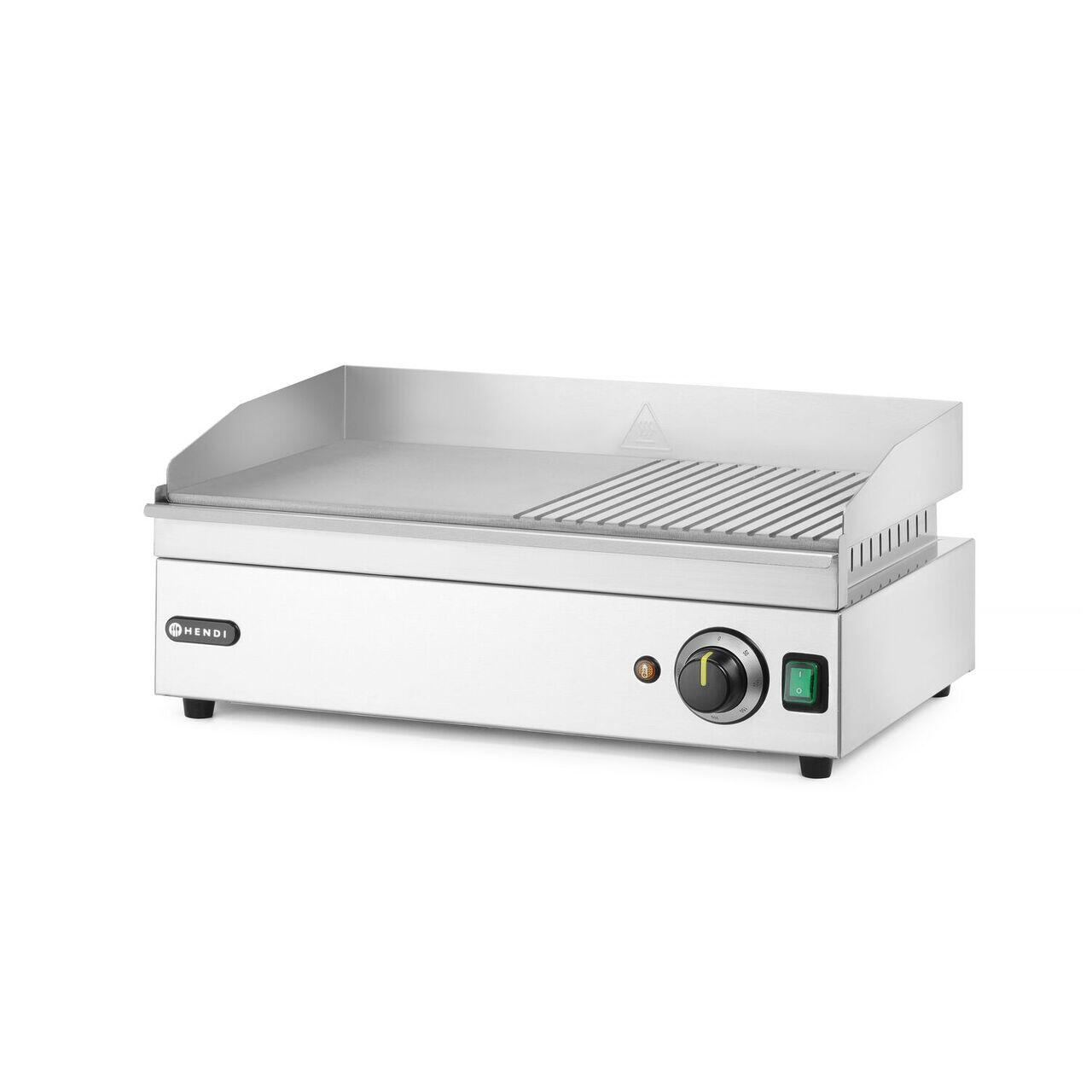 Gratar electric HENDI, Kitchen 1/2 neted, 1/2 striat 220-240V/2400W, 527x404x(H)233mm - Image 3