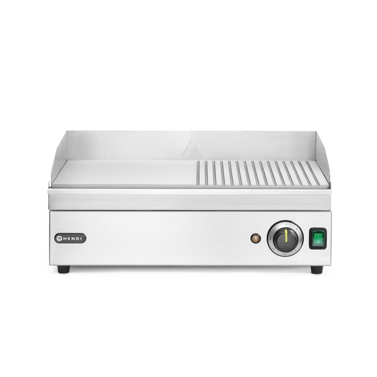 Gratar electric HENDI, Kitchen 1/2 neted, 1/2 striat 220-240V/2400W, 527x404x(H)233mm - Image 4
