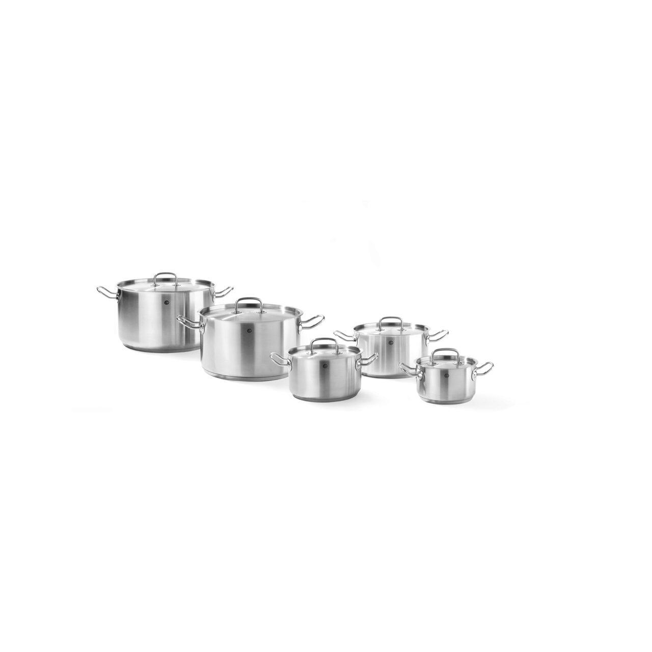 Oala profesionala cu capac, 15 Lit, 32 cm diametru x 19 cm inaltime, inox, gama Hendi Kitchen Line - Image 4