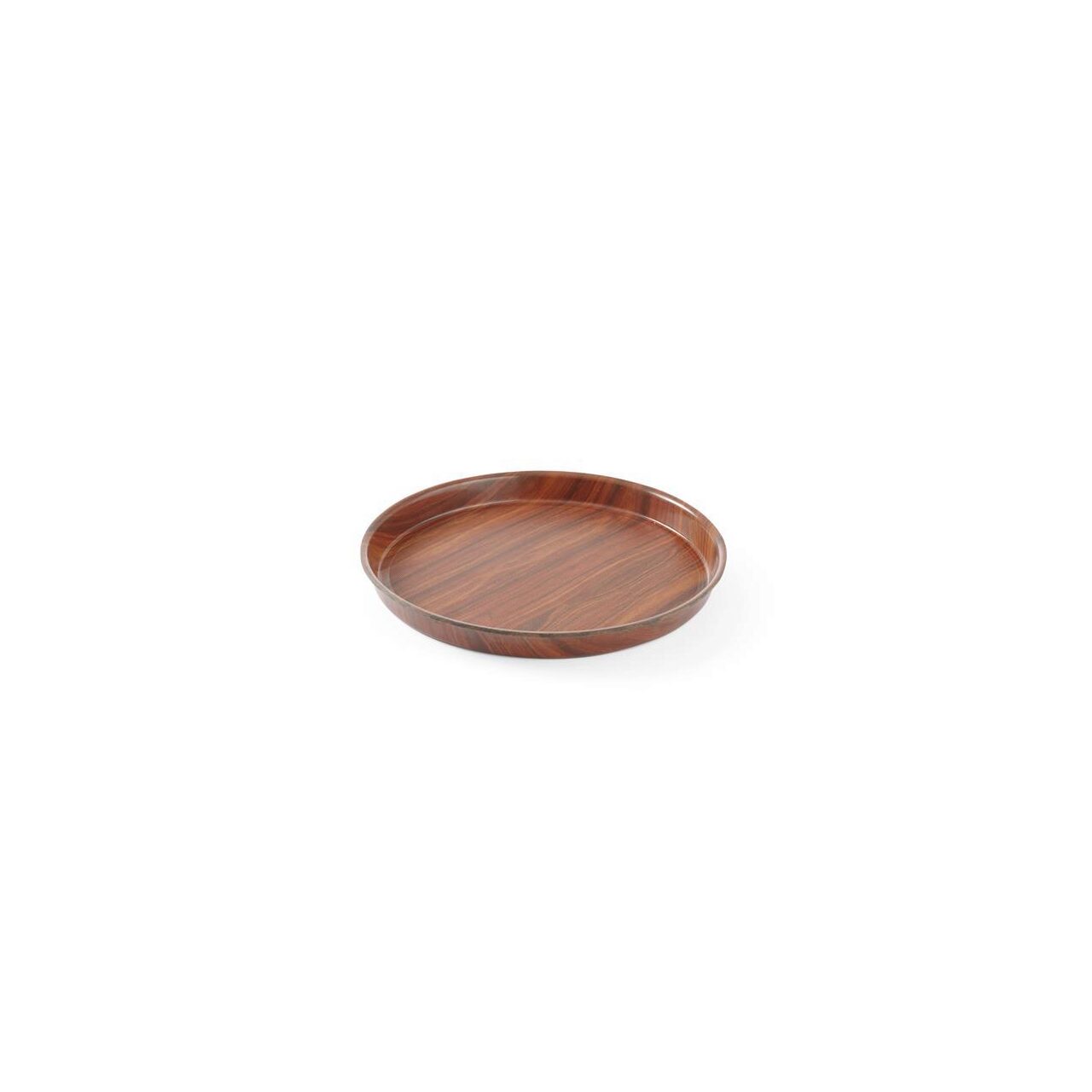 Tava Hendi pentru servire imitatie lemn rotunda, cu margine inalta 420 mm - Image 2