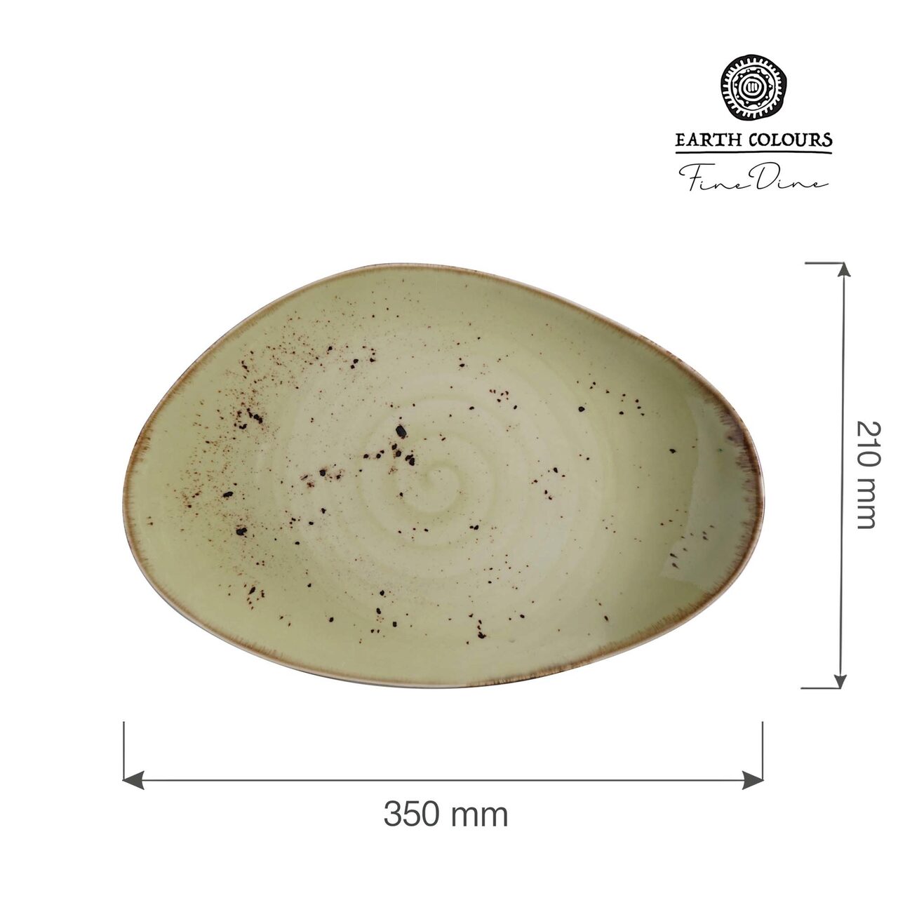 Farfurie cu formă organică Olive 350x210 mm Fine Dine - Image 14