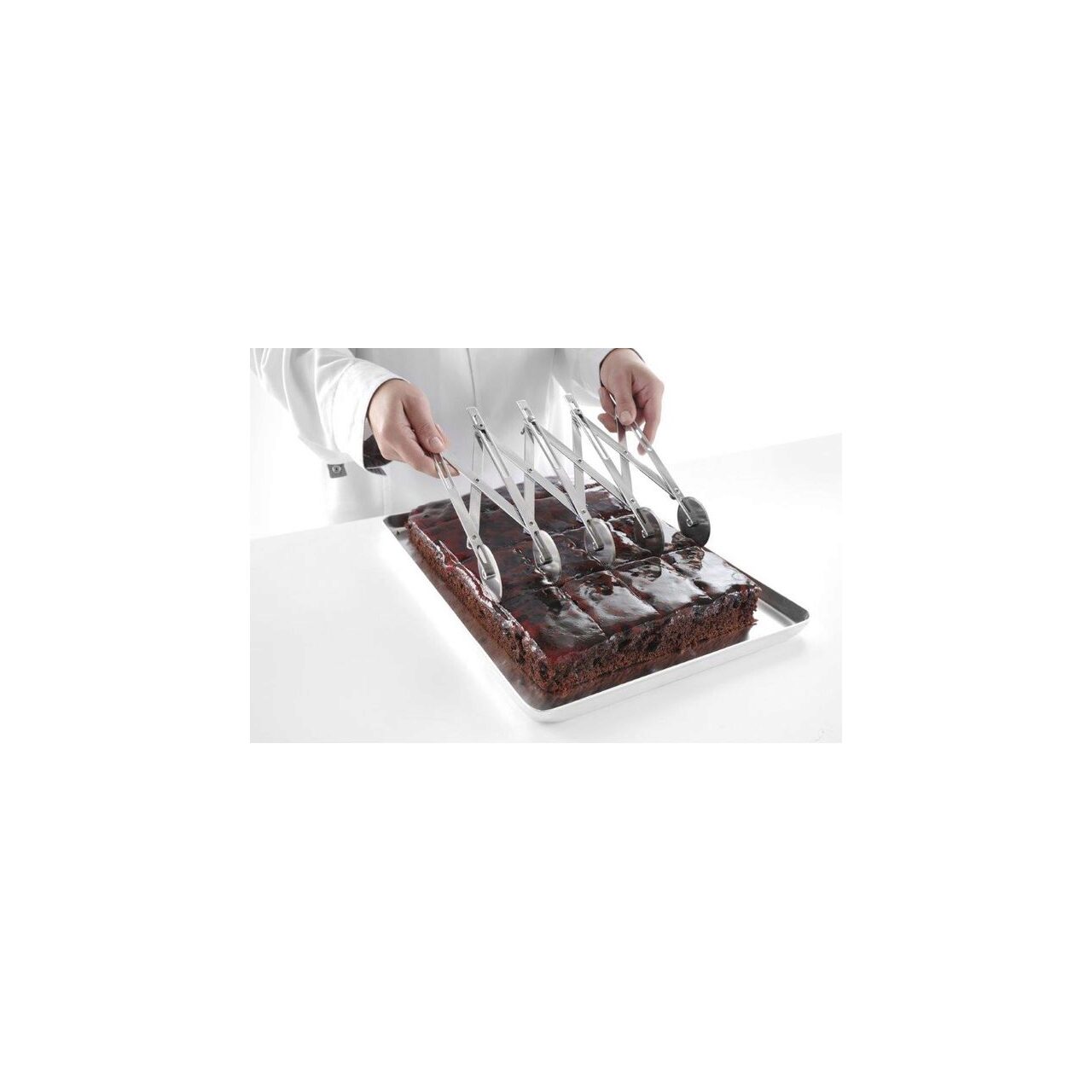 Taietor pentru aluat din otel inoxidabil cu 7 role, 222x80x(h)55 mm - Image 2