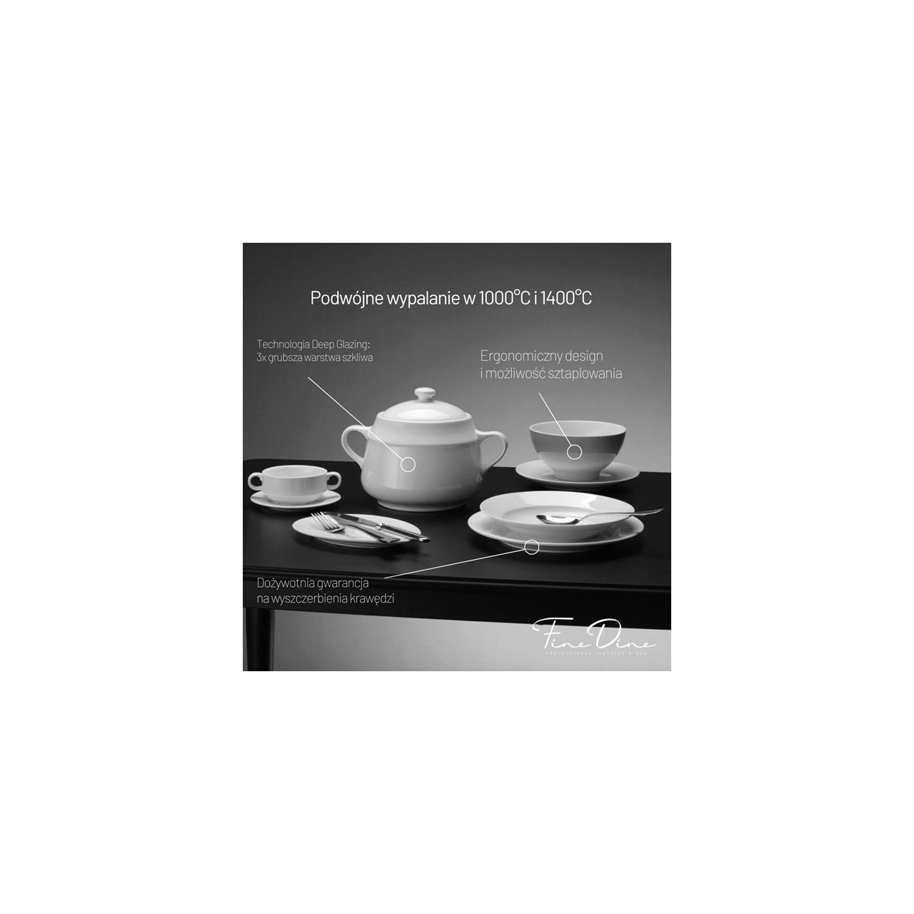 Farfurie ceramică cu margine înaltă Pure, 210mm Fine Dine - Image 10