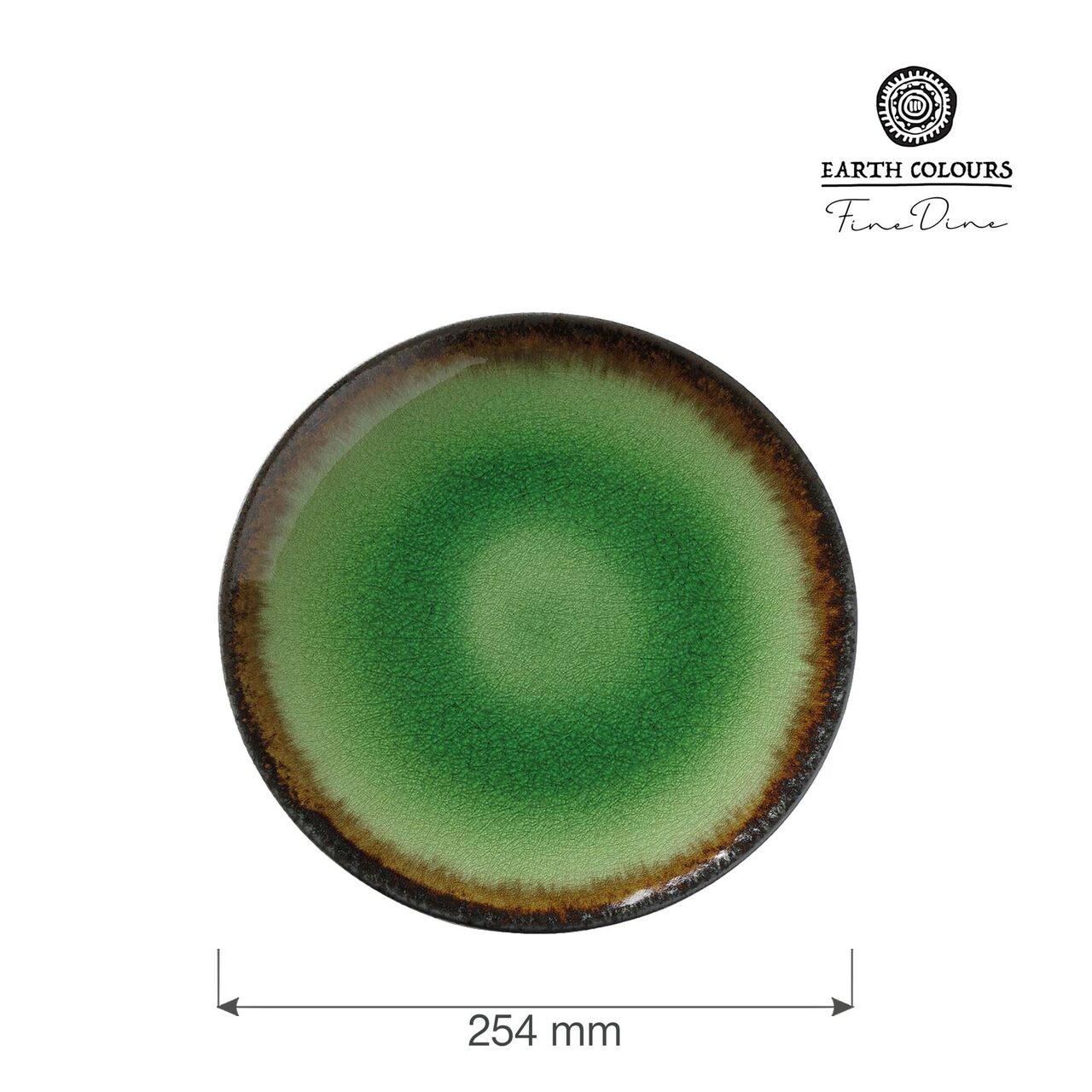 Farfurie Fine Dine, Beryl diametru 254 mm, portelan, decorat manual - Image 4