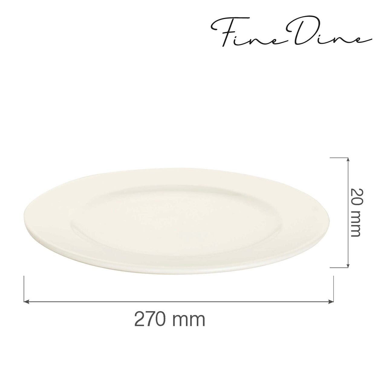 Farfurie Fine Dine, Crema 270 mm - Image 15
