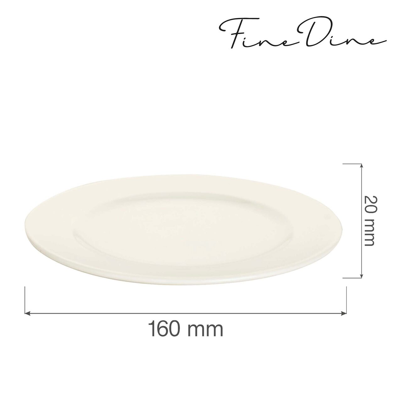 Farfurie Fine Dine, Crema 160 mm - Image 14