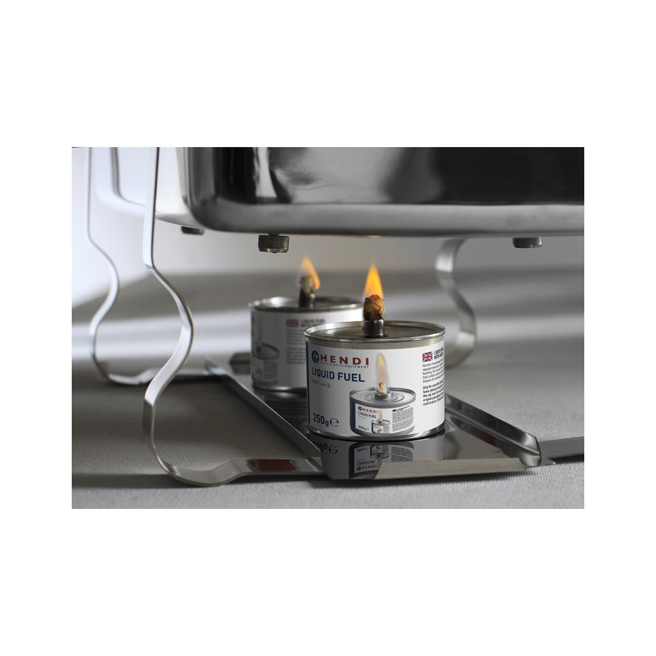 Combustibil lichid cu fitil pentru chafing dish - set 6 cutii de 200 gr - timp ardere 6 ore, Hendi - Image 2