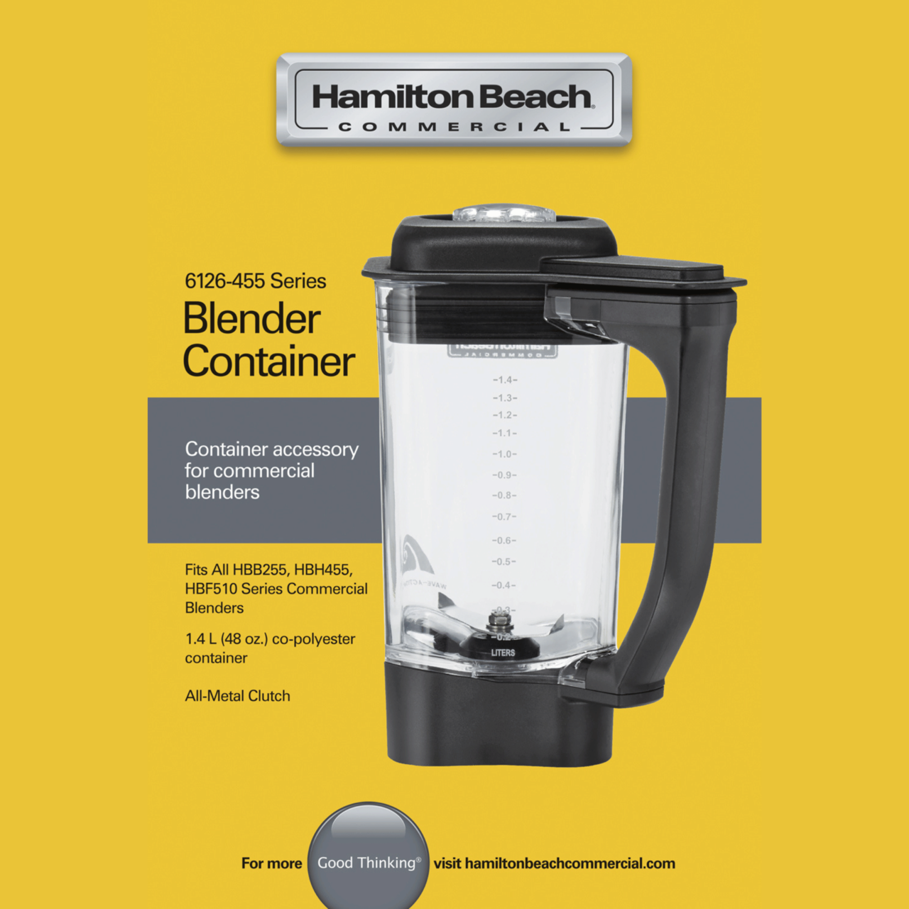 Cana din copoliester,1.4 L pentru blender HBB255, HBH455, HBF510 - Image 9