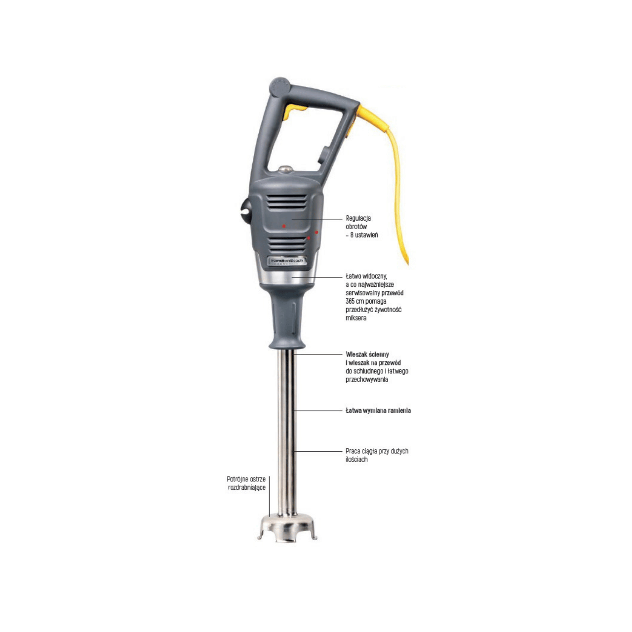 Blender cu imersie HMI016-CE BigRig™ 880x216 mm, Hamilton Beach Commercial - Image 20
