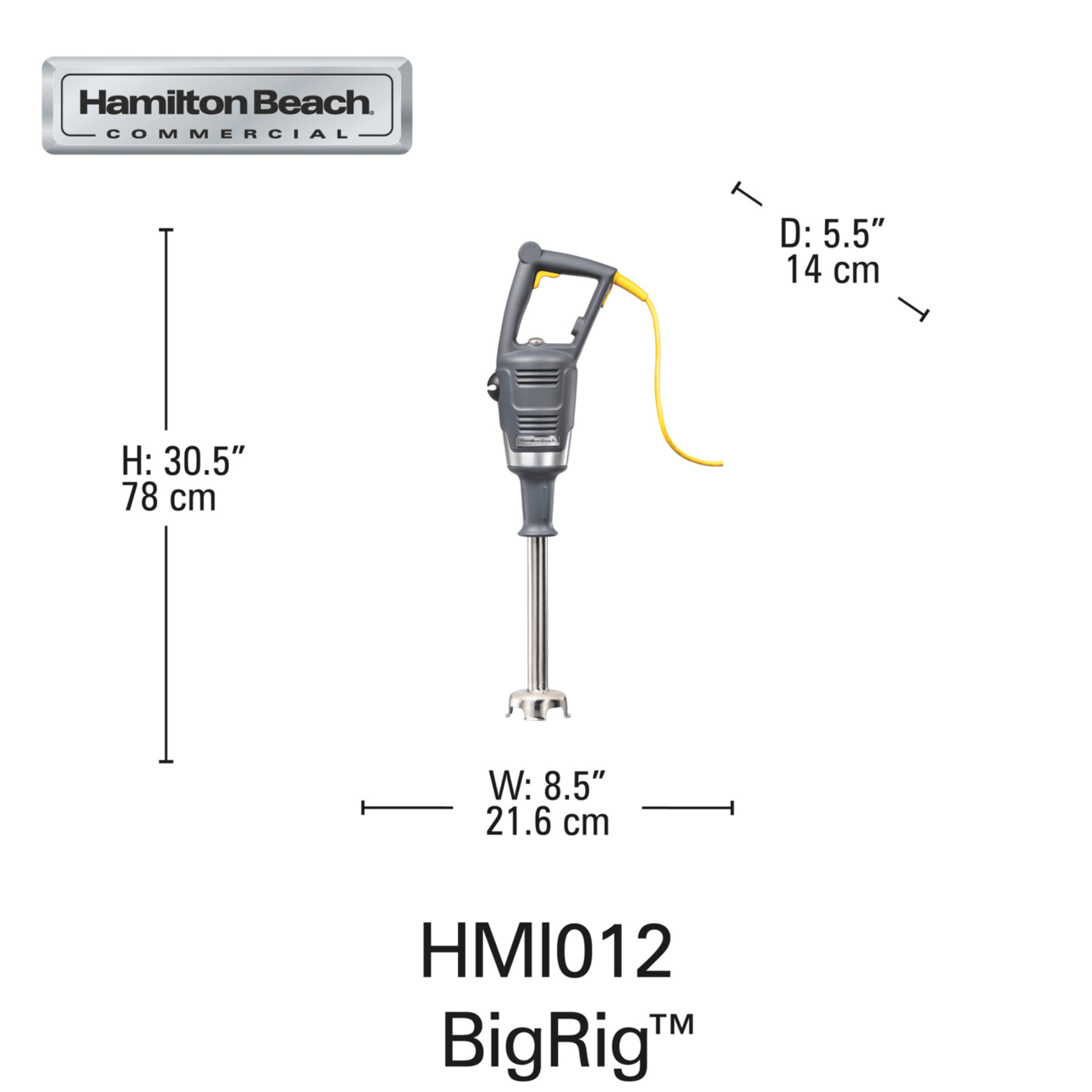 Blender cu imersie HMI016-CE BigRig™ 880x216 mm, Hamilton Beach Commercial - Image 22