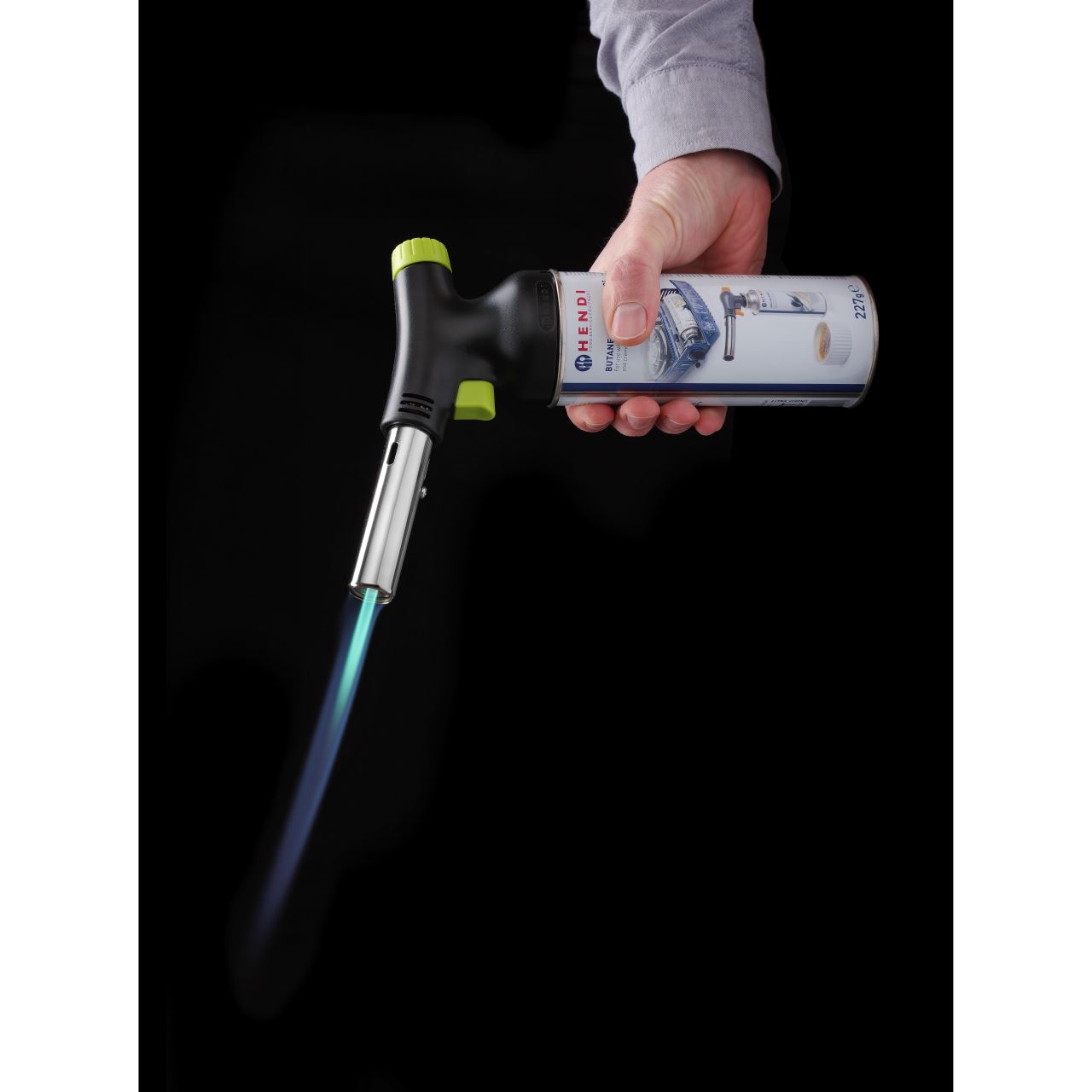 Arzator Creme-Brulee HENDI Jet, 185x65x(h)100 mm, aprindere automata, functioneaza cu butelii gaz - Image 5