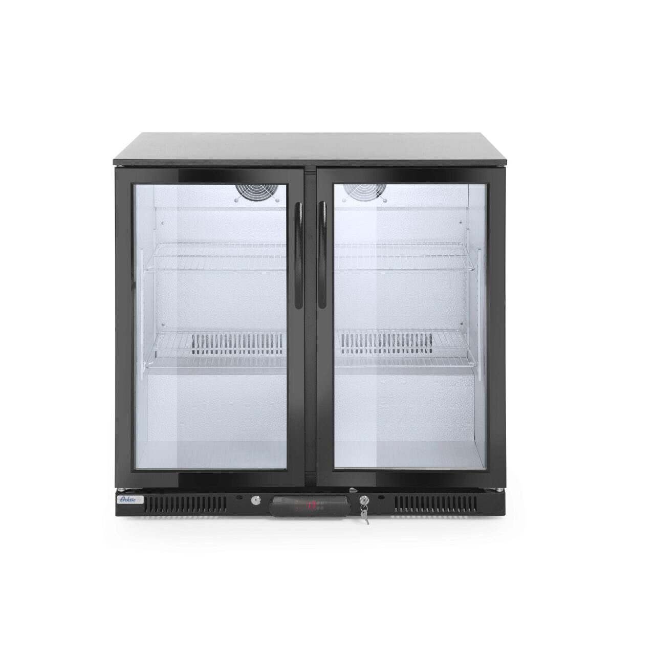 Vitrina frigorifica pentru bar, 198L, 2 usi batante, iluminat LED, 900x500x(H)900mm - Image 2