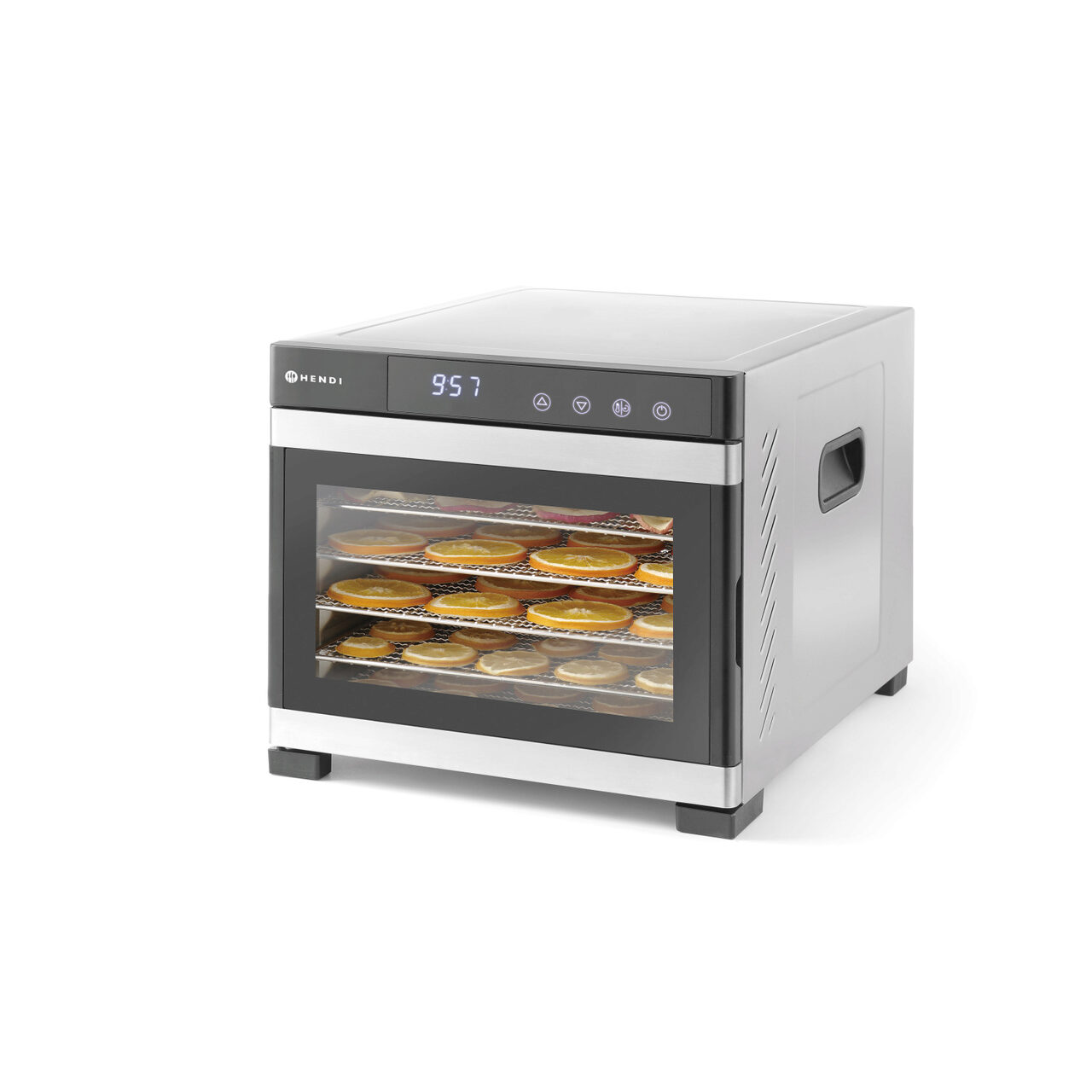 Deshidrator alimente Hendi Profi Line, 550 W, 6 tavi inox, temperatura reglabila 35-75 C, Gri, timer, panou de control digital - Image 4