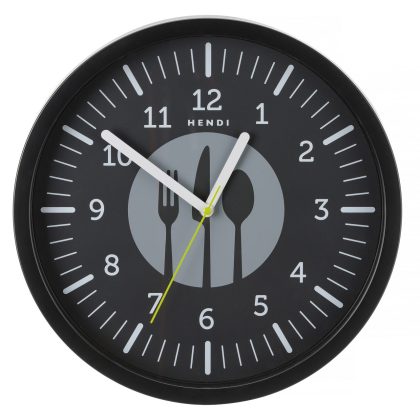 Ceas de perete HENDI, negru, ⌀356x(H)45mm