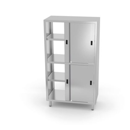 Dulap depozitare cu usi glisante si acces pe ambele parti, pregatita pentru asamblare, Hendi, Kitchen Line, 1000x600x(H)1800mm