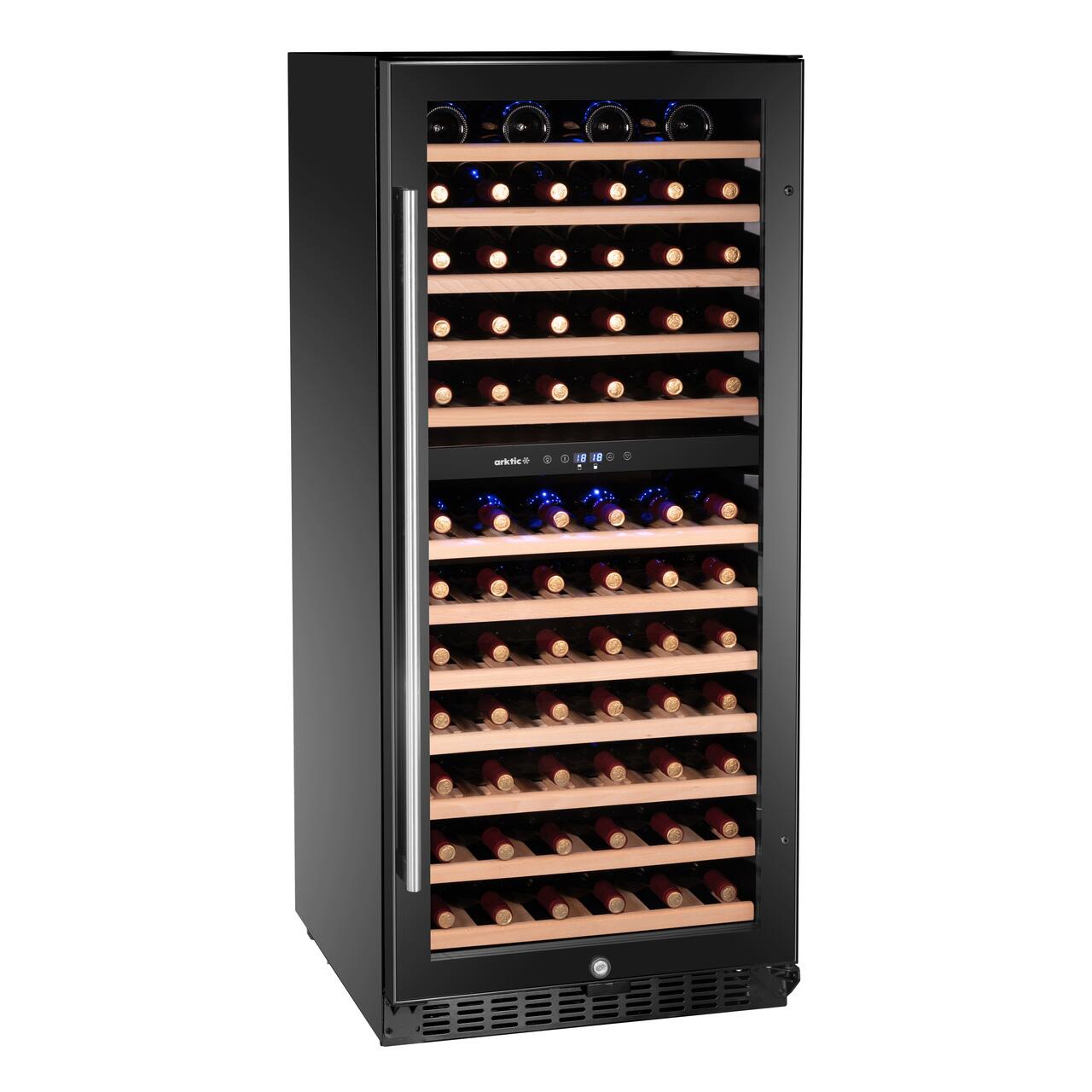Racitor de vin, 2 zone,124 sticle, Arktic, 265L, Negru, 569x595x(H)1397mm - Image 3