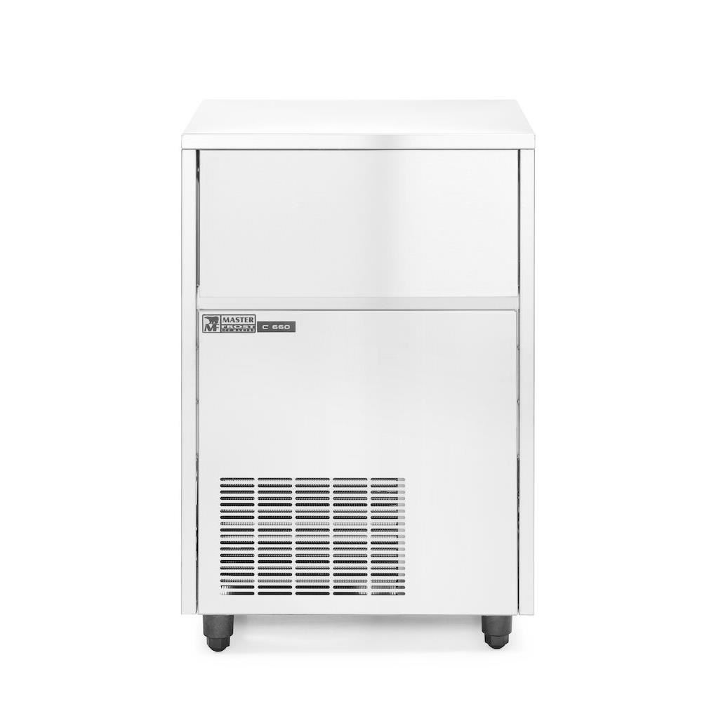 Masina cuburi de gheata, Master Frost & Hendi, otel inoxidabil, 66 kg/24 h, cub forma de clopotel, cu gauri hexagonale / 18 gr, 230 V/720 W, 600x580x(H)840 mm - Image 2
