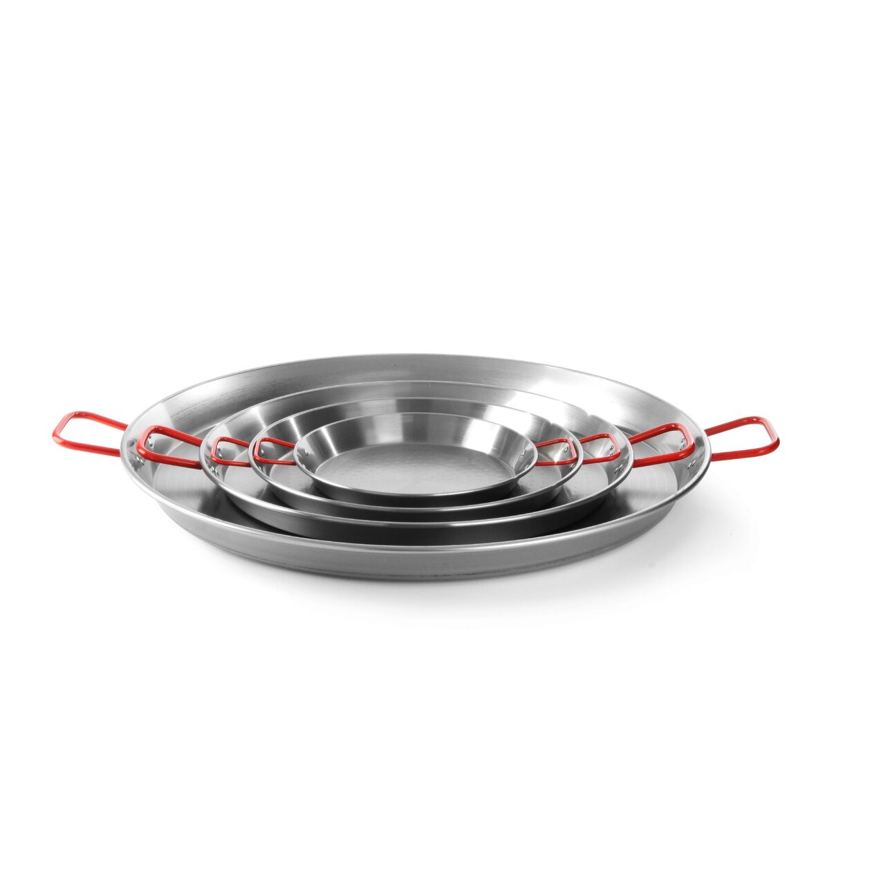 Tigaie Paella cu 2 manere ,34 cm diametru x 4 cm inaltime, din otel de inalta calitate, Hendi, , pentru echipamente pe gaz - Image 3