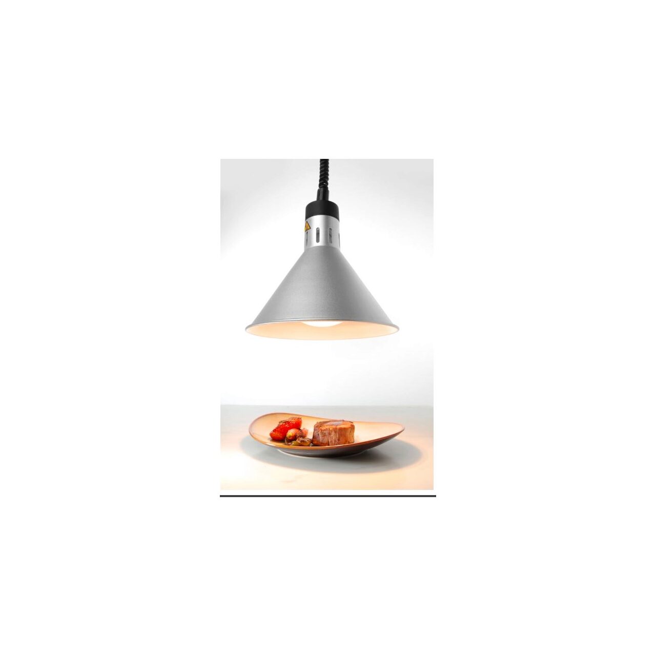Lampa de caldura conica, argintie ø275x(H)250 mm, 230V, 250W - Image 3