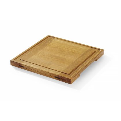 Platou de servire din stejar, HENDI, 270x270x(H)20mm