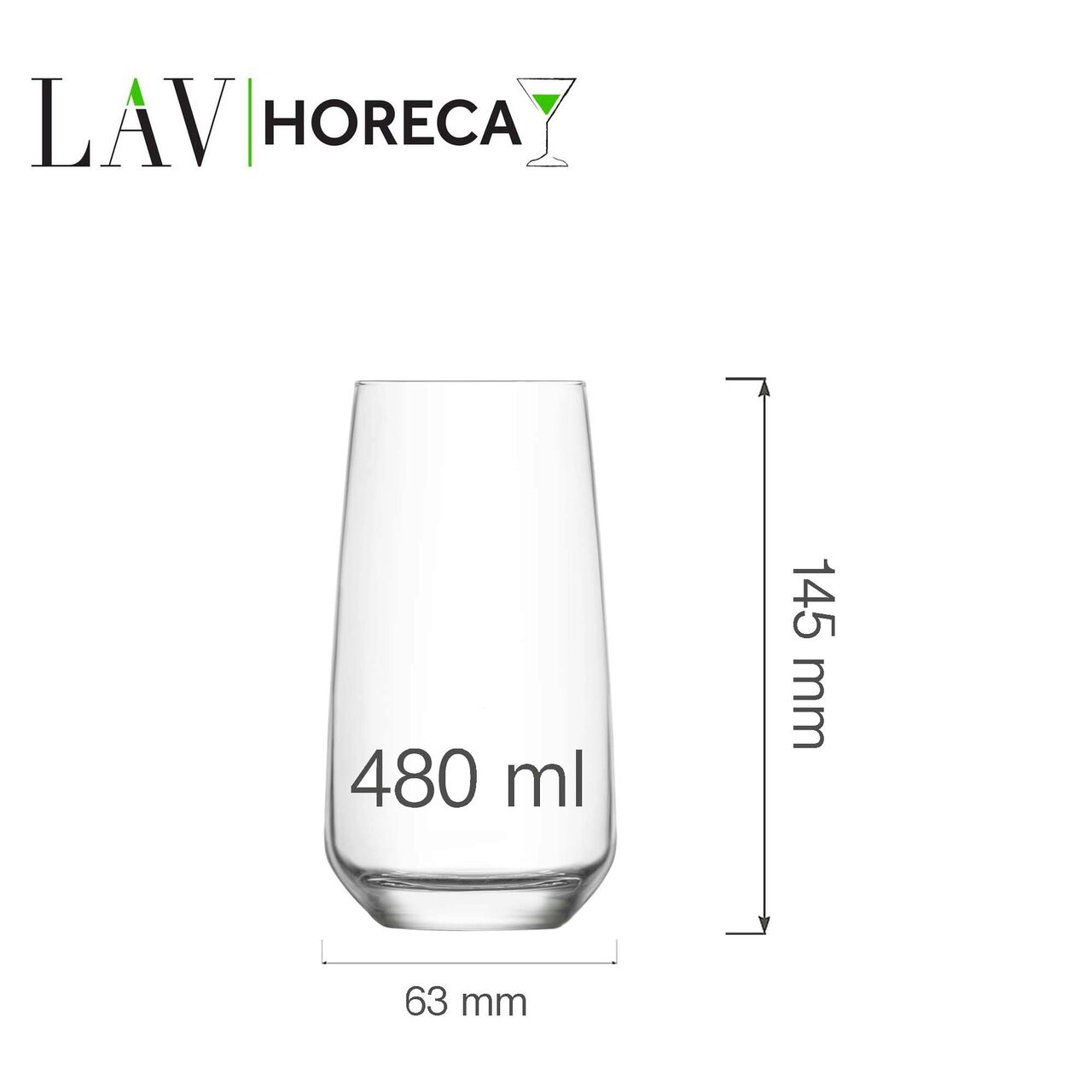 Pahar inalt Lyon 480ml, LAV - Image 9