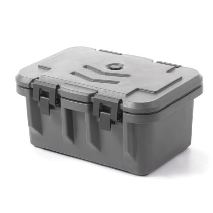 Container termo- izolat catering GN 1/1, incarcare frontala, marime interioara GN 1/1 - H 20 cm, Amerbox, dimensiuni exterioare 630x440x(H)305 mm