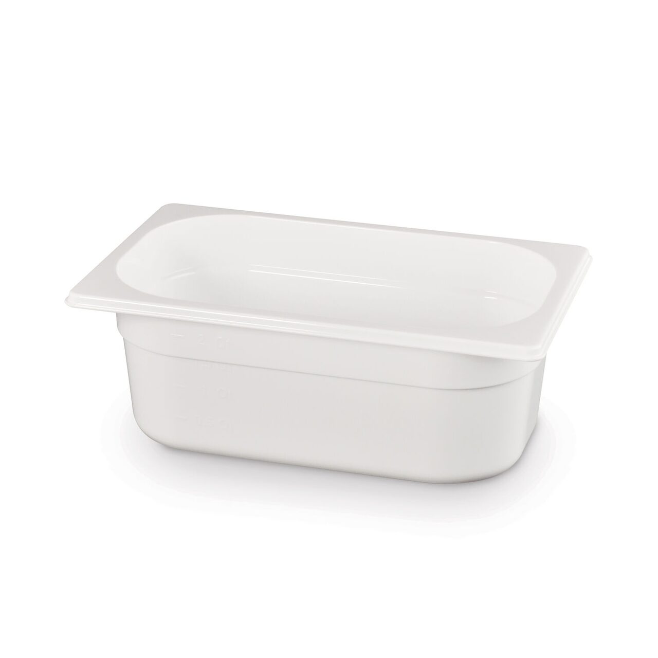 Tava gastronom GN 1/4, HENDI, 2,8L, Alb, 265x162x(H)100mm