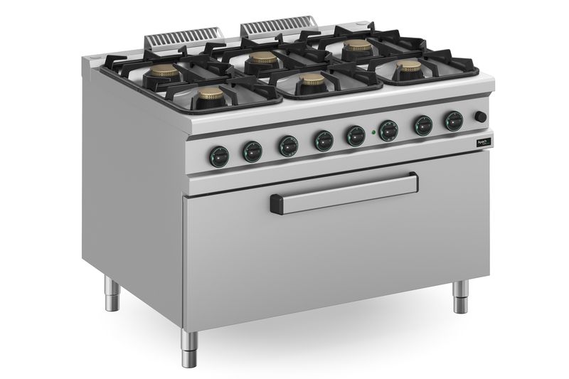 Apach 900 Series 6 Burners Range Gas Aprg-129Fgm/Pl