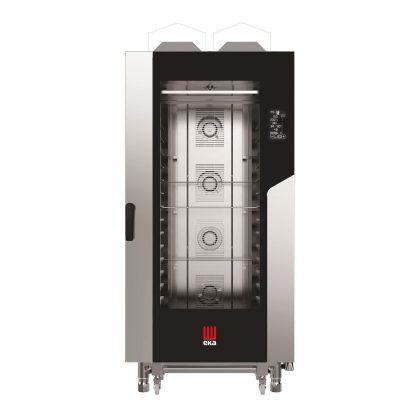 Cuptor pe gaz cu convectie cu abur Millennial Black Mask Bakery, 16 tavi 600x400 Tecnoeka, 230V/1450W, 30000kW, 930x1160x(H)2060mm